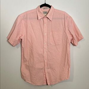 L.L. Bean Men's Casual Pink Plaid Shirt